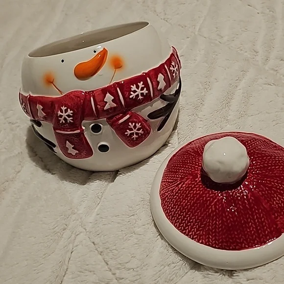 Warm Tidings Snowman Cookie Jar - Picture 2 of 9
